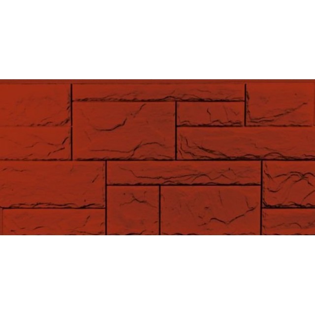 Фасадная панель ПВХ FineBer (Файнбир) Камень Природный Красно-коричневый